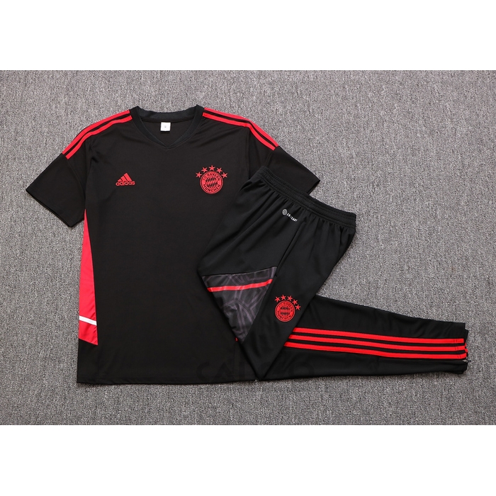 Tuta da Track Bayern Monaco Manica Corta 2022-2023 Nero